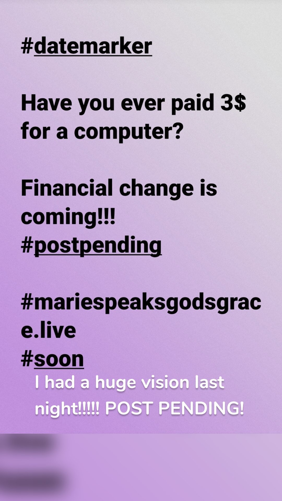 I had a huge vision last night!!!!! POST PENDING!