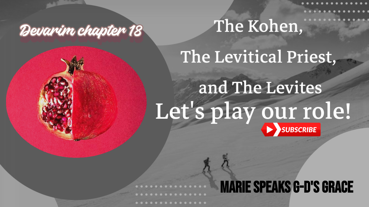 Devarim chapter 18: The Kohen, The Levitical Priest, and The Levites… let’s play our role!