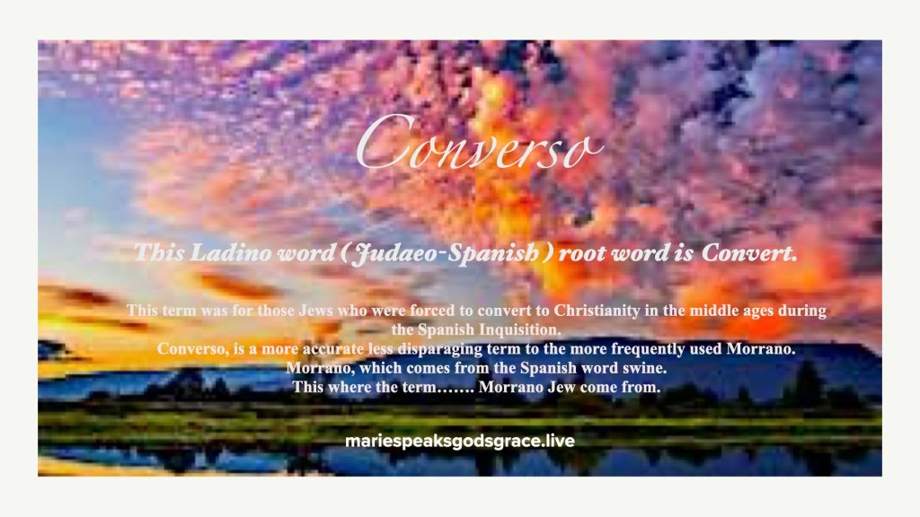 This weeks Jewish terminology word:&nbsp;Converso
