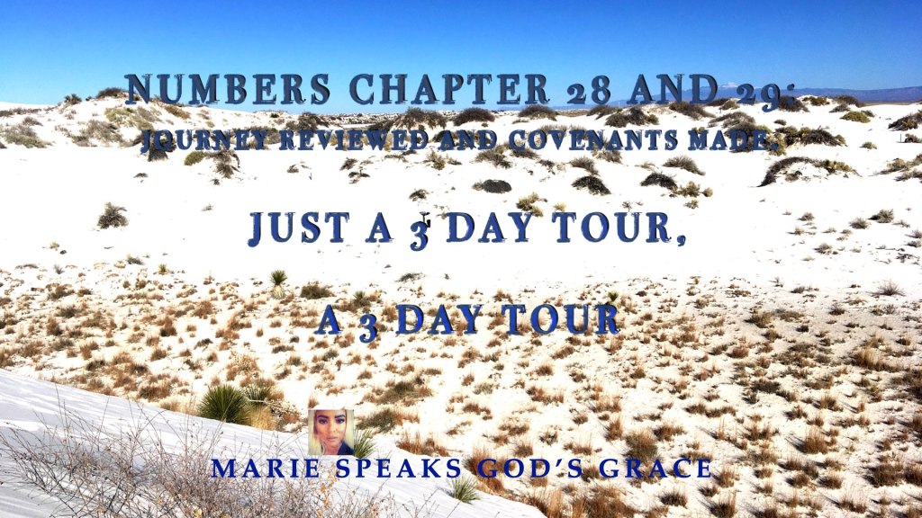 Numbers chapter 28 and 29: Journey reviewed………just a 3 day&nbsp;tour,