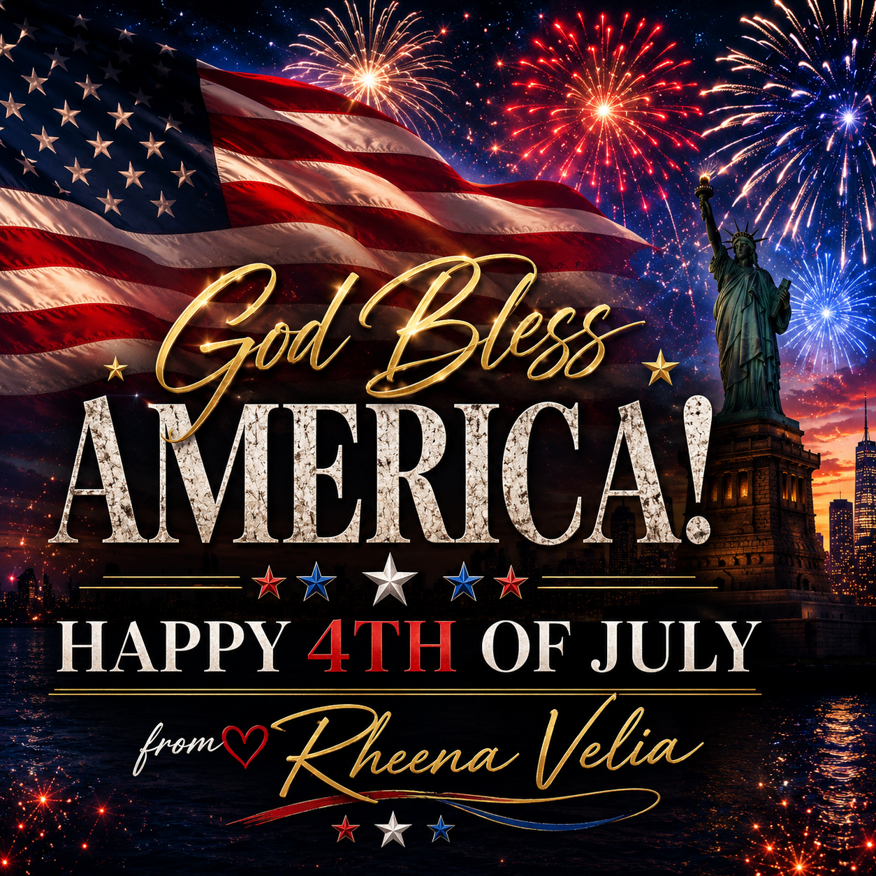 Happy 4th of July from Rheena Velia Legacy Press!!!!!!